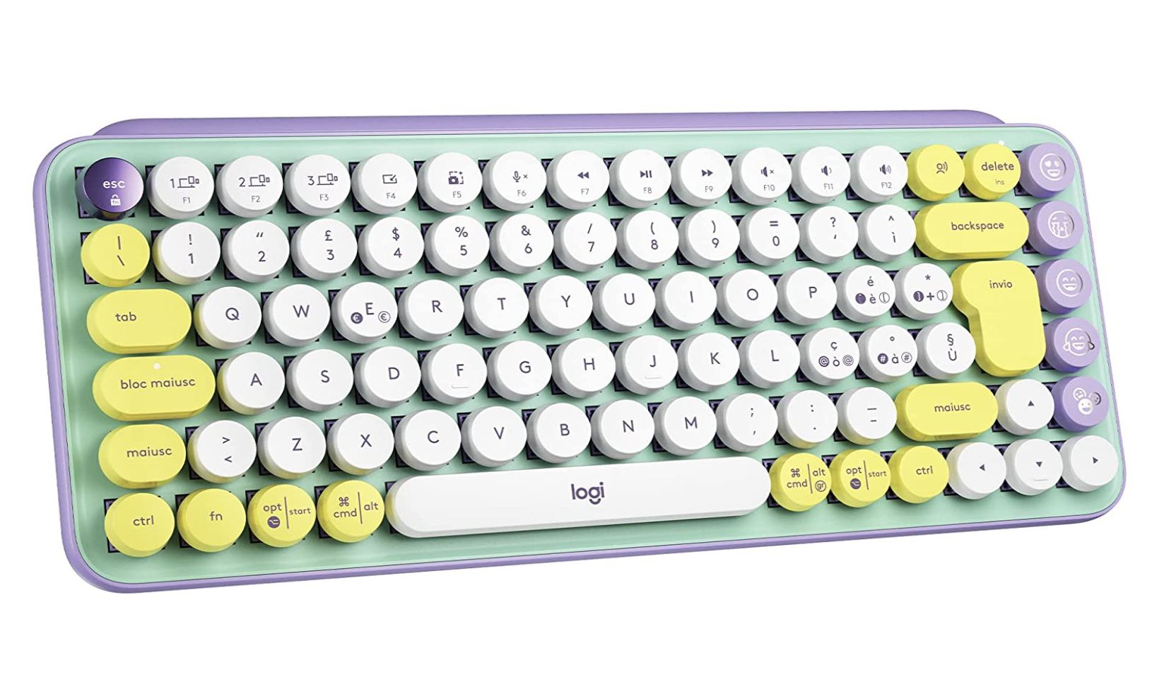 Logitech POP Keys, Tastiera wireless Tasti Emoji Personalizzabili a 76€