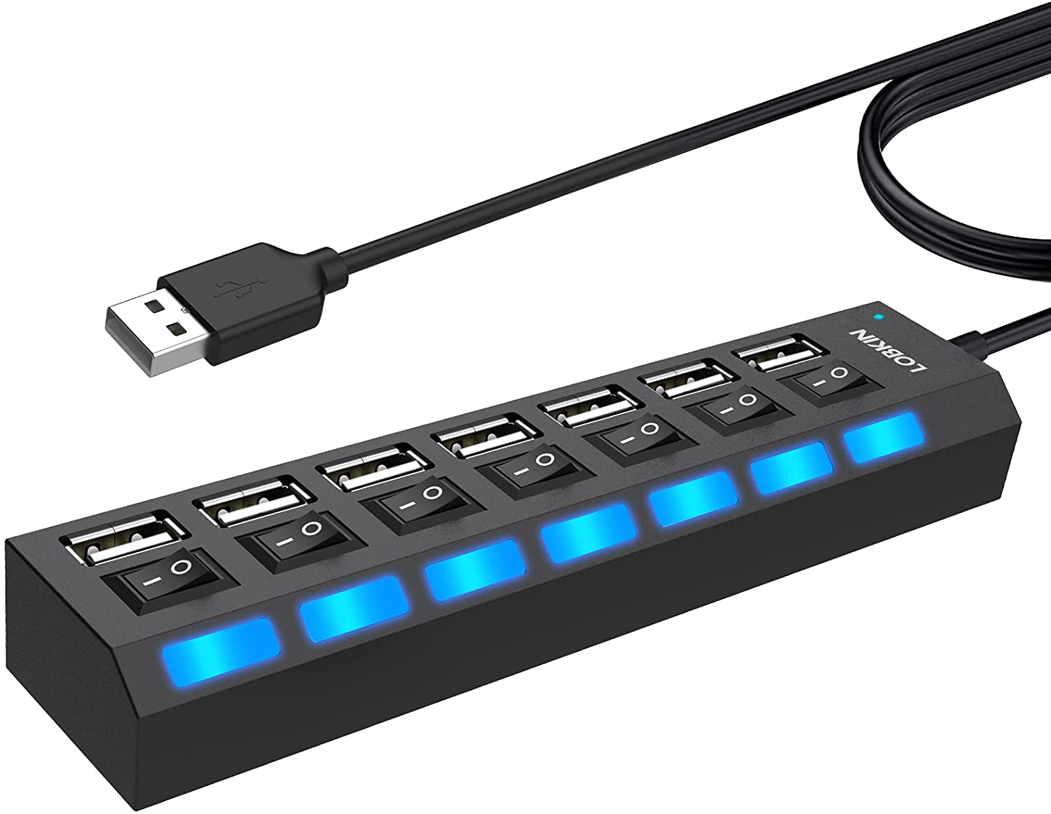 Hub USB 7 porte con interruttori singoli: 10€ con spedizioni