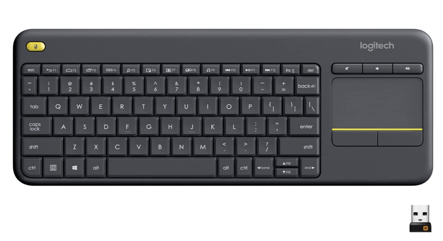 Logitech K400 con TouchPad integrato, super sconto del 38%