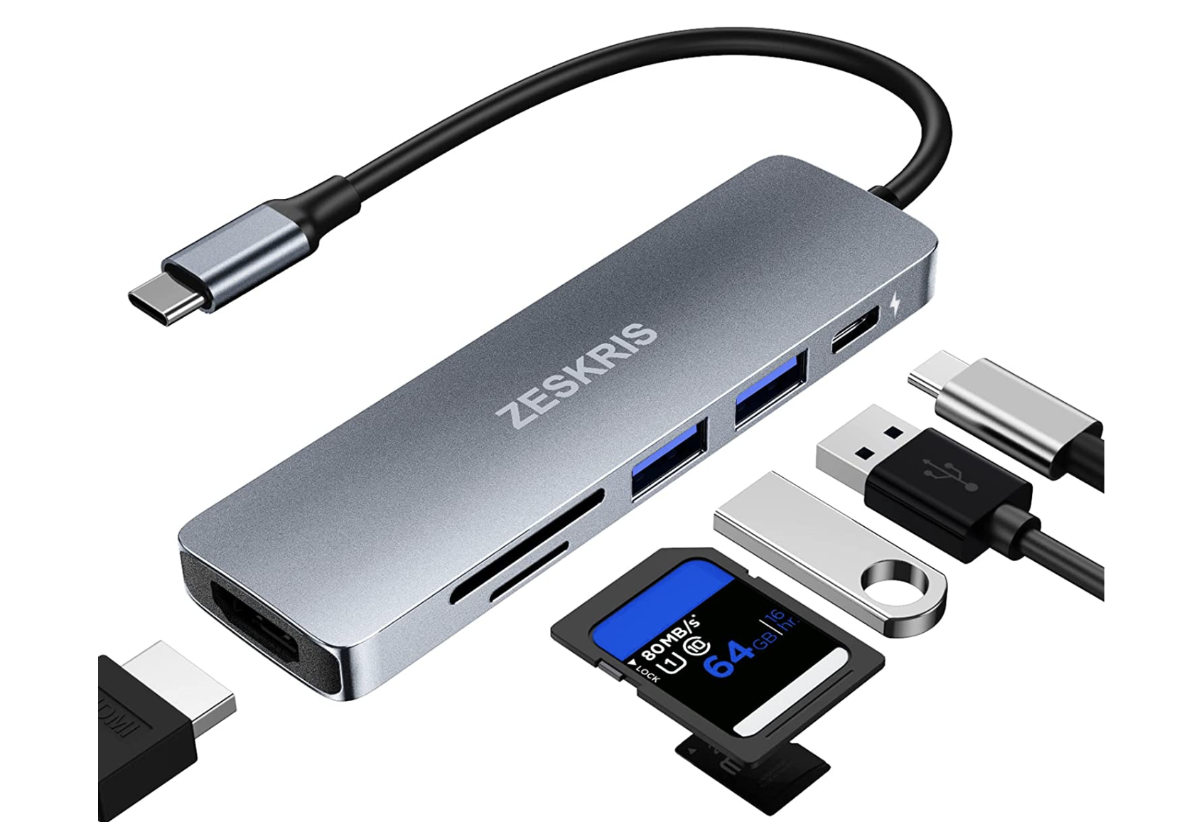 Hub USB-C 6 in 1: offerta lampo a 18€