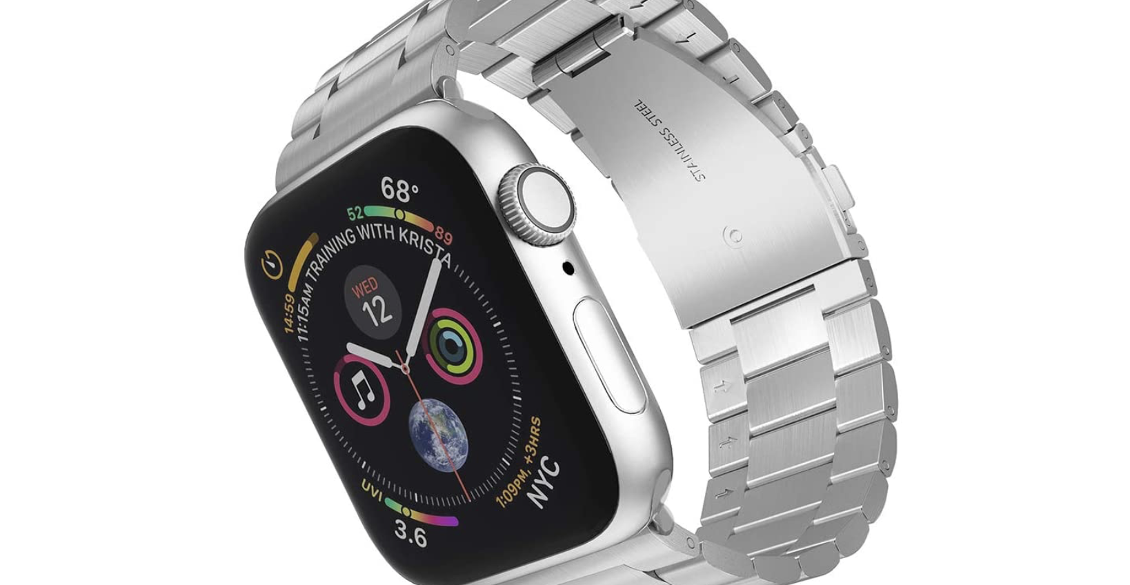 Cinturino per Apple Watch acciaio inossidabile a 22€