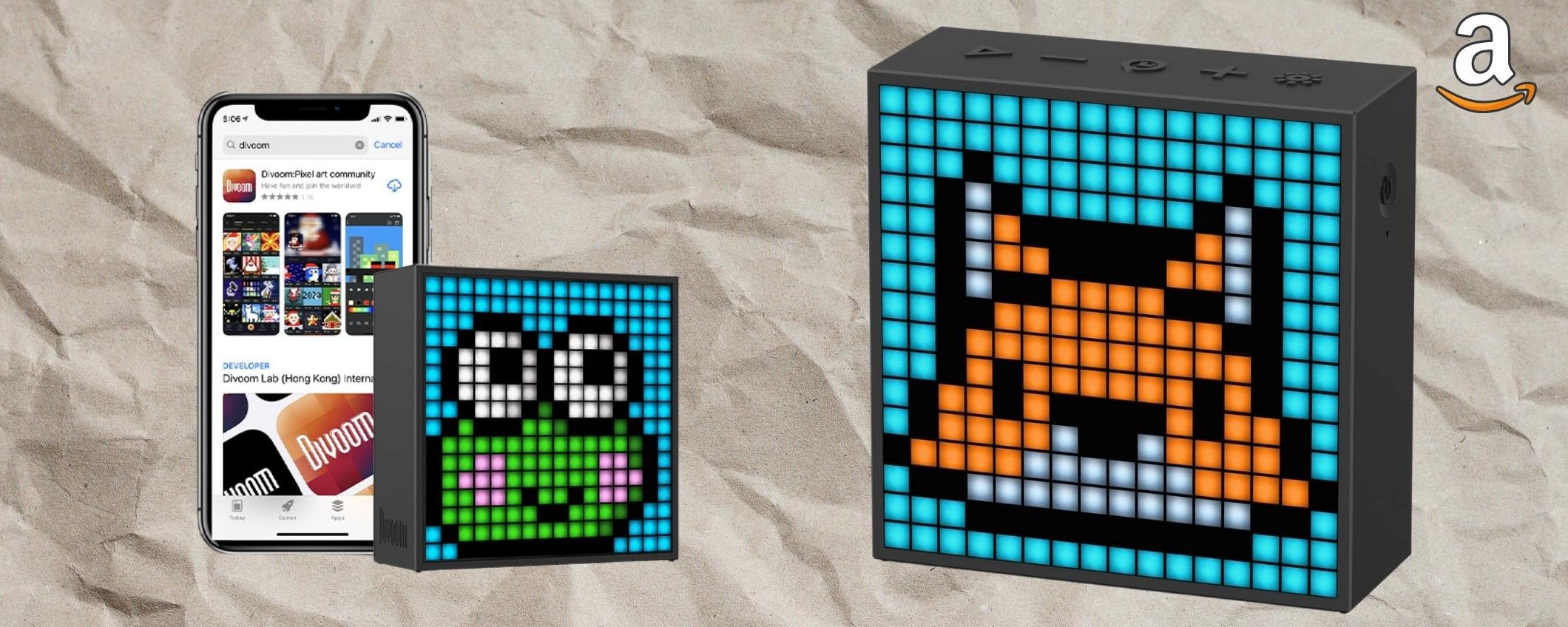 La CASSA BLUETOOTH con pixel art, ora in promozione su Amazon