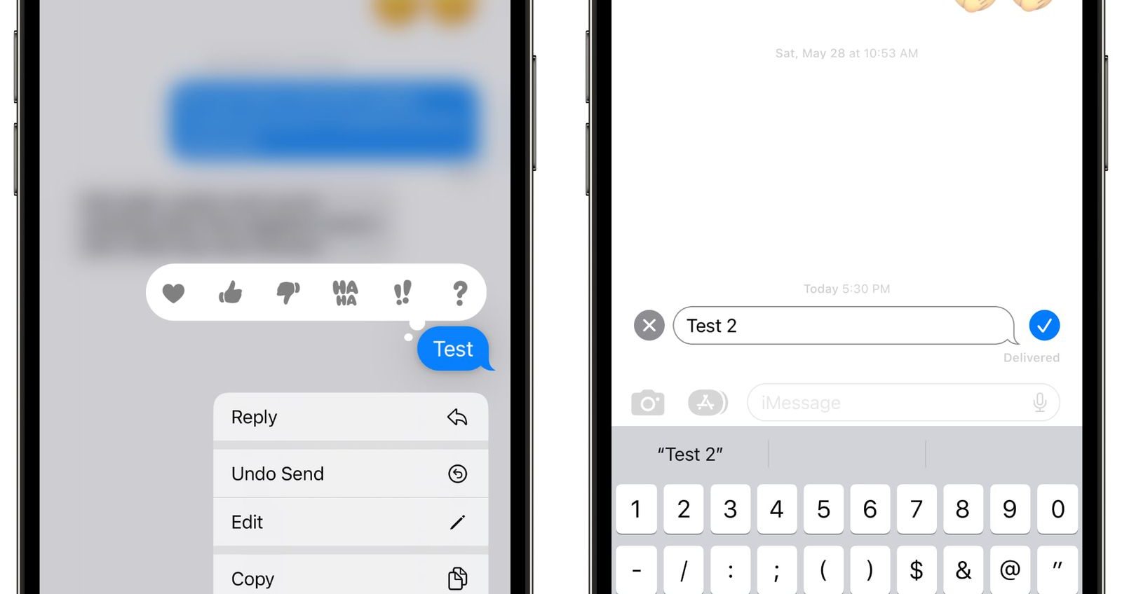 iOS 16: modificare o annullare l'invio di un messaggio