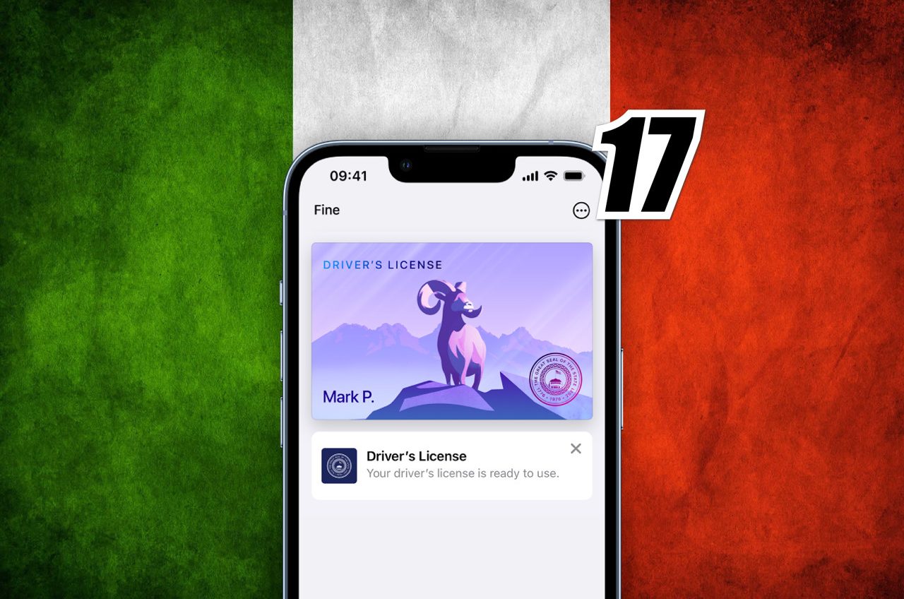 Patente di guida su iPhone, nel 2023 in Italia e si guida da 17 anni