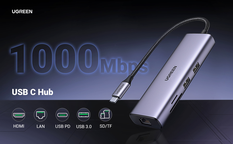 Hub USB 7 in 1: Ethernet e HDMI su iPad e Mac a 39€ con Coupon