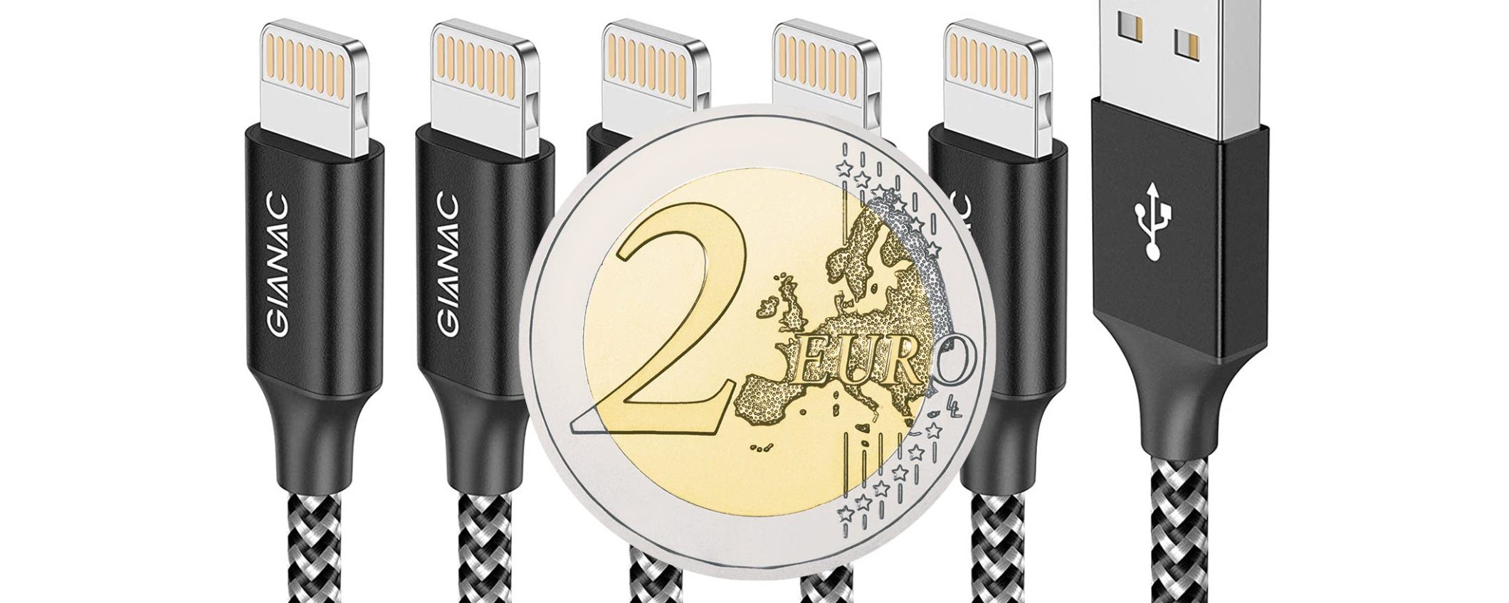 5 Cavi Lightning a meno di 2€ l'uno incluse spedizioni: è ora di fare scorta