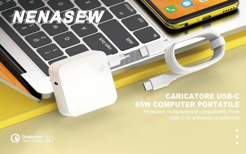 Caricatore 65W USB-C Mac/iPad (+cavo) SCONTO + COUPON