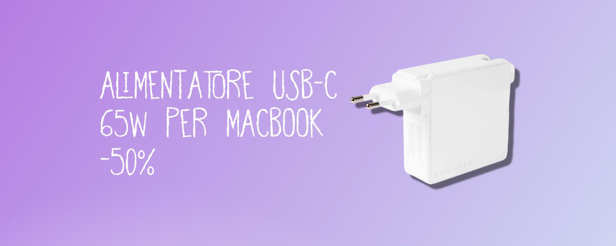 Alimentatore USB-C 65W per MacBook, PREZZO IMPERDIBILE