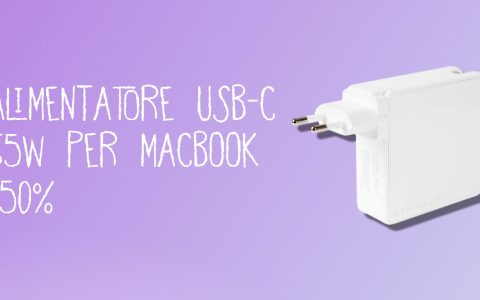 Alimentatore USB-C 65W per MacBook, PREZZO IMPERDIBILE