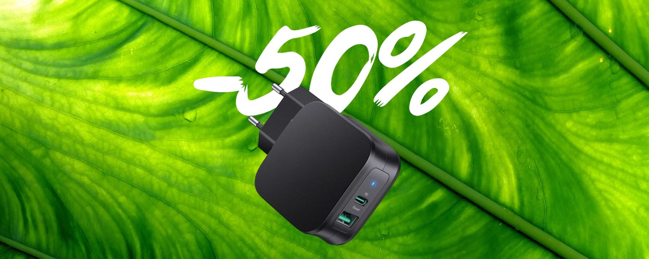 Abbraccia la ricarica rapida con questo caricabatterie USB-C da 30W scontato del 50%