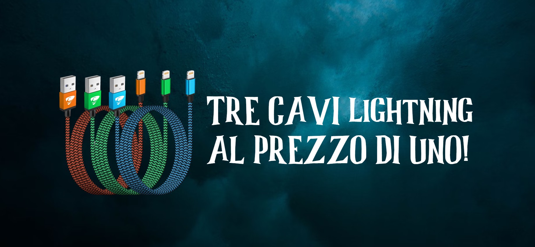 Kit con 3 cavi Lightning MFi da 2 metri a poco più di 8 euro: meglio di così non si può