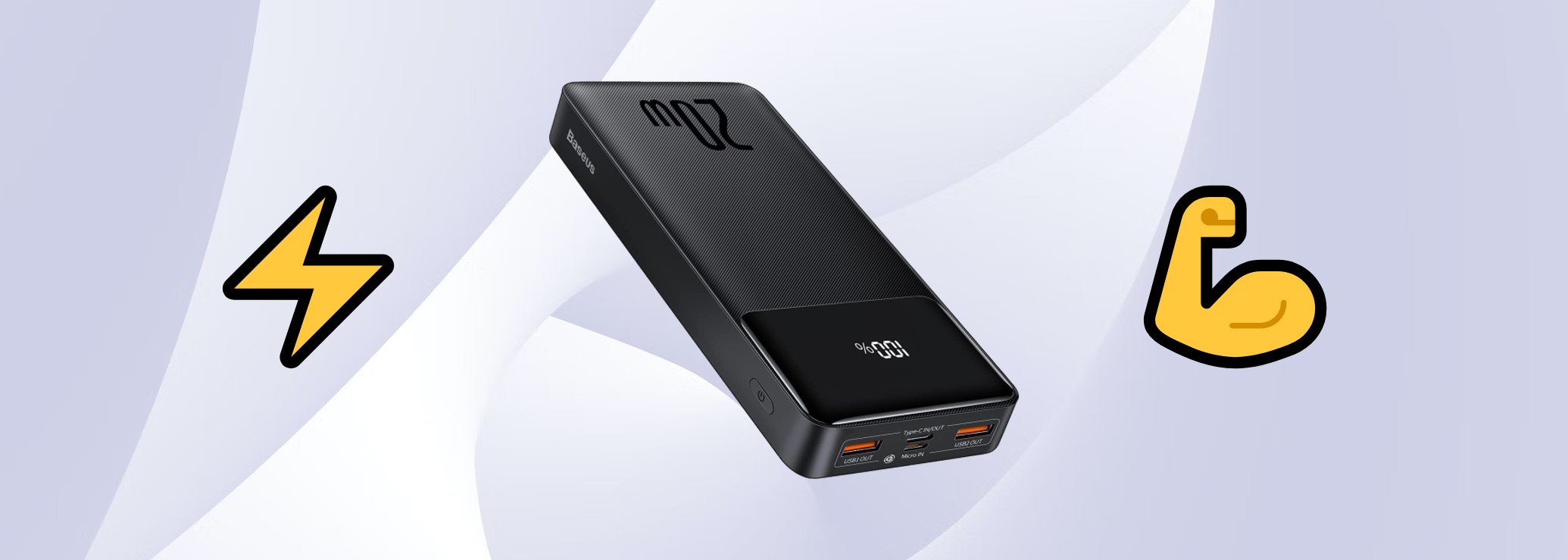 Mostruoso Power Bank da 20000mAh con USB-C: sconto con COUPON