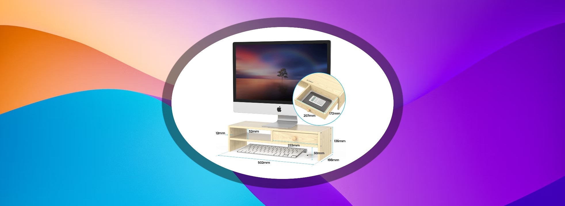 Supporto in legno per monitor e iMac REGALATO con lo sconto del 65%