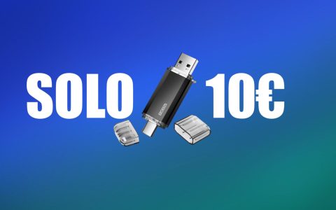 Chiavetta 128GB con USB-C e USB-A: solo 10€ con spedizioni