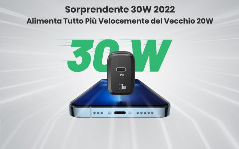 Caricabatterie USB-C 30W: METÀ PREZZO con sconto+Coupon