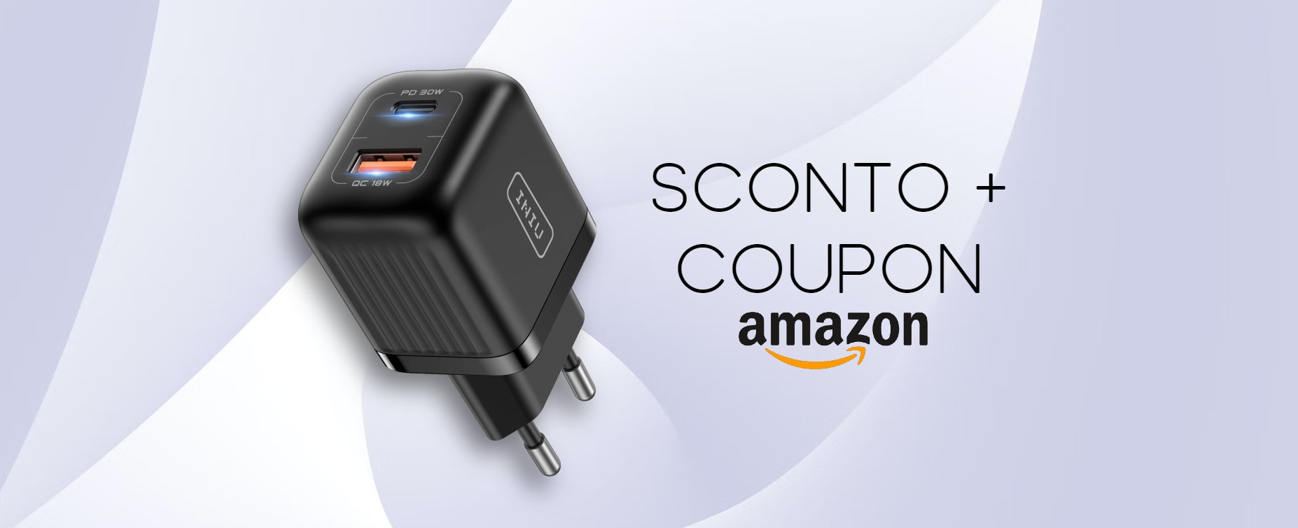 Caricabatterie da 30W USB-C: SCONTO & COUPON -70%