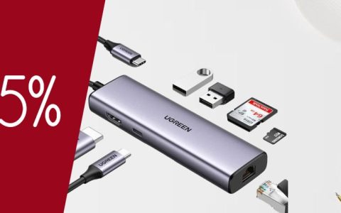 Hub USB-C 7-in-1 in SCONTO, addio al problema delle porte