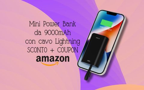 PowerBank compatto con Lightning integrata: SCONTO+COUPON