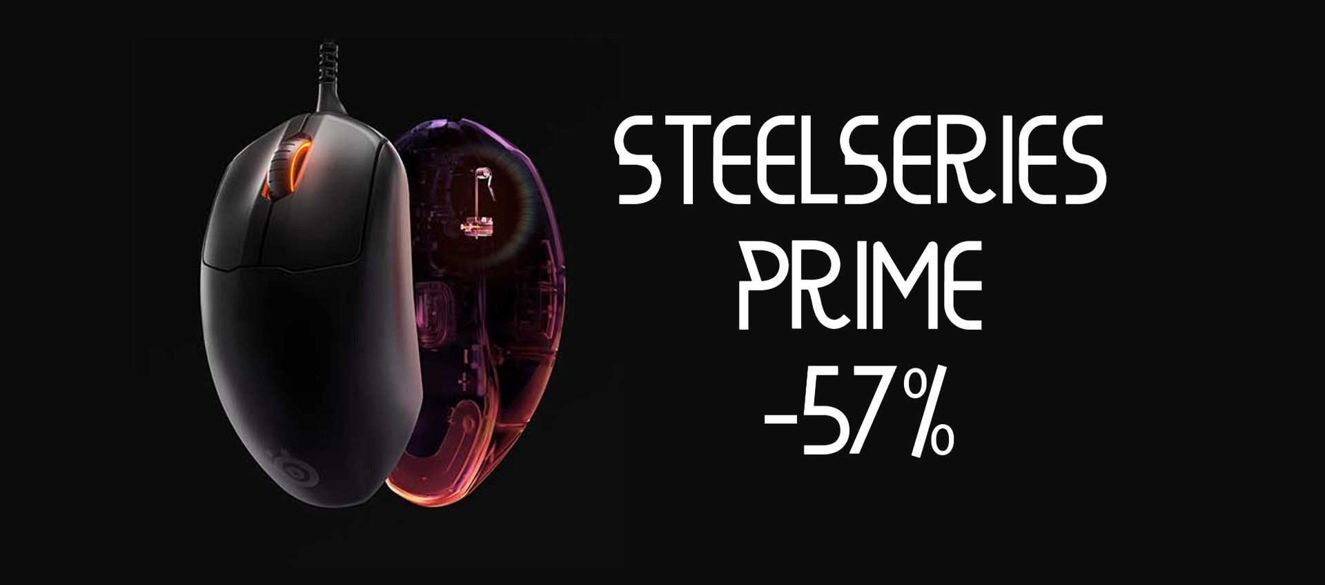 Mouse SteelSeries Prime SCONTATO del 57%: ottimo per gaming e lavoro