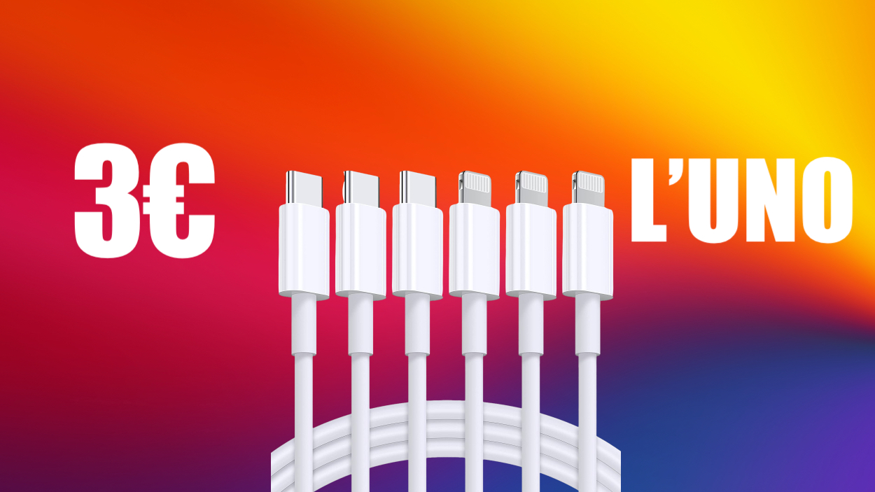 3 cavi USB-C a Lightning: solo 3€ l'uno con spedizioni