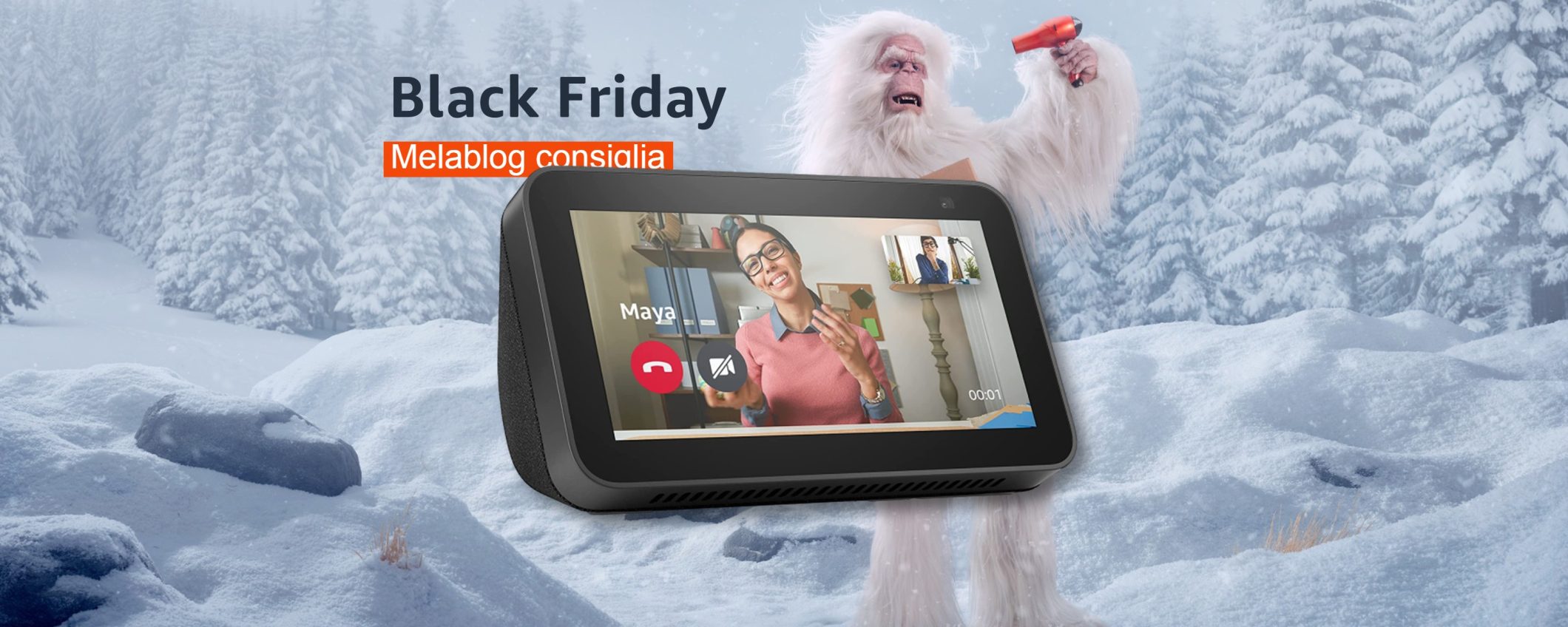 Echo Show 5 2ª gen: SCONTO PAZZO del 59% con il Black Friday