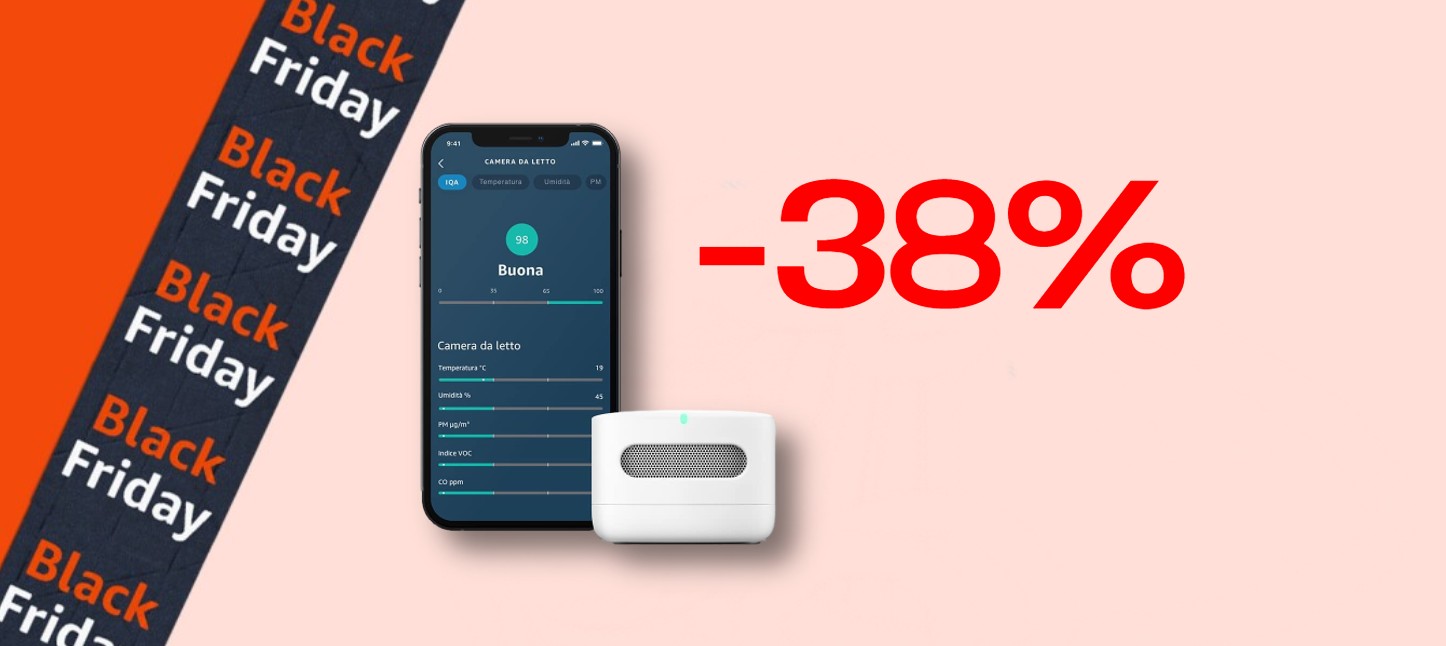 Black Friday 2022: Amazon Smart Air Quality Monitor A MENO DI 50€