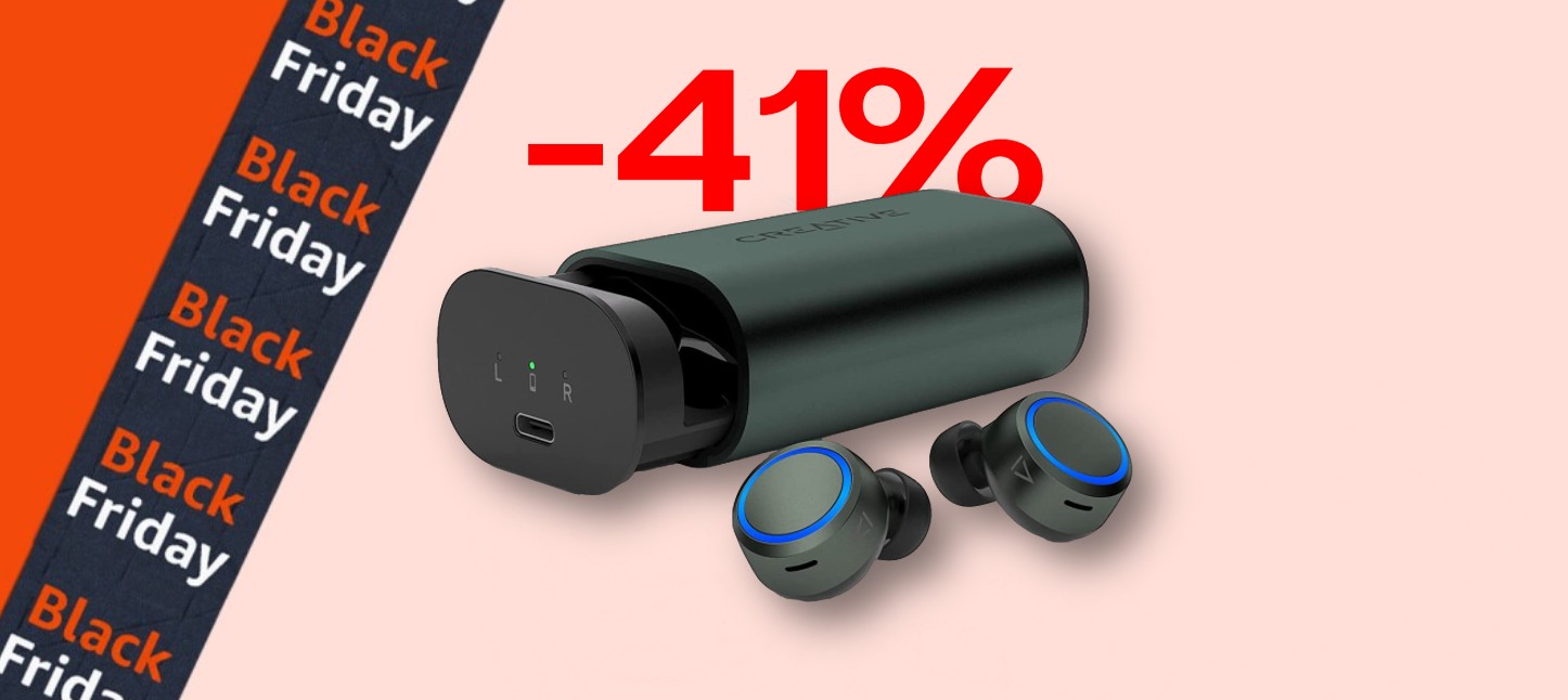 Black Friday 2022: auricolari wireless Creative A MENO di 40 euro!