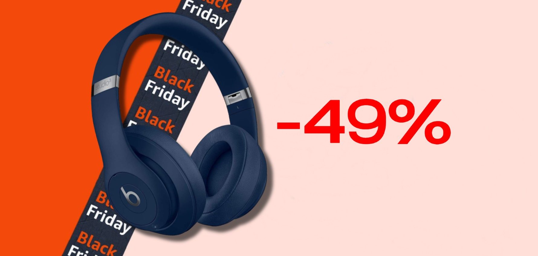 Beats Studio3 in SUPER OFFERTA con il Black Friday: lo SCONTO è del 49%