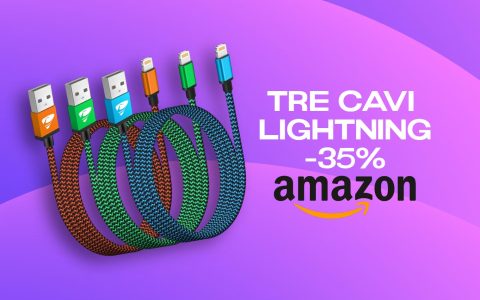 Mai senza cavo Lightning: 3 MFi al PREZZO di 1 (solo 9€ spedito)