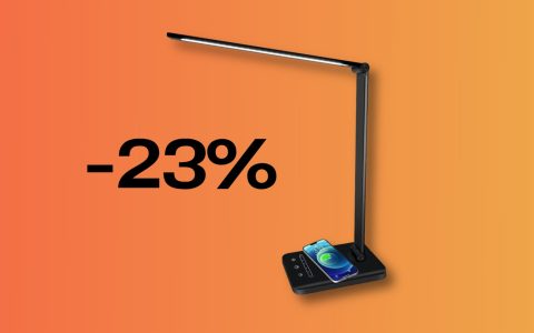 Lampada da scrivania LED con base di ricarica wireless: OFFERTA TOP