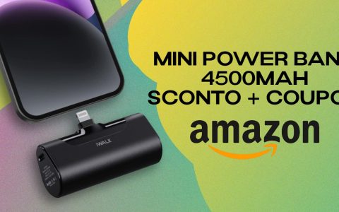 Mini power bank con connettore Lightning integrato: SCONTO 33%