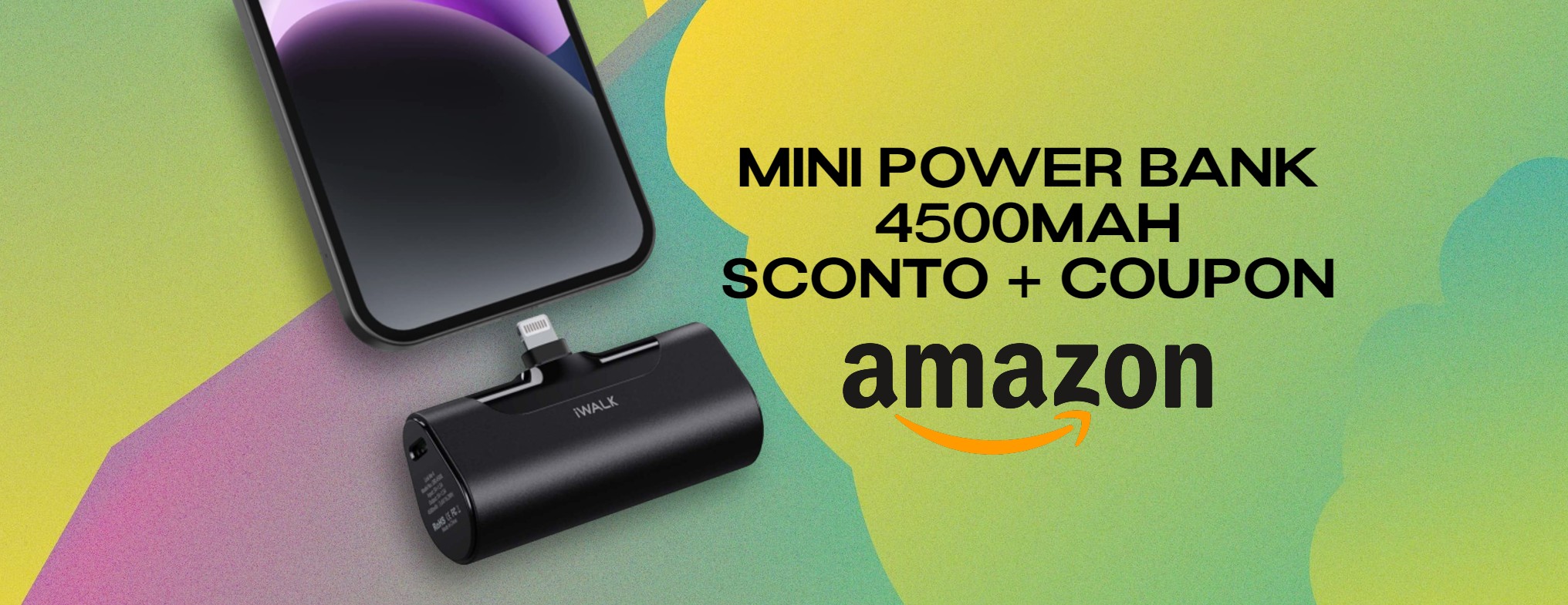 Mini power bank con connettore Lightning integrato: SCONTO 33%