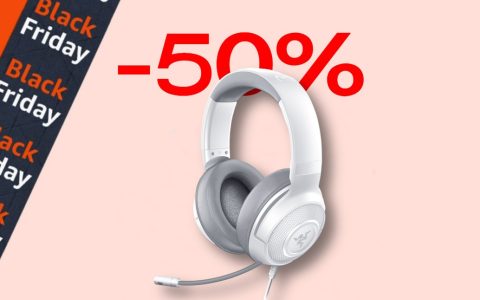 Black Friday 2022: cuffie Razer Kraken X Mercury SCONTATE del 50%