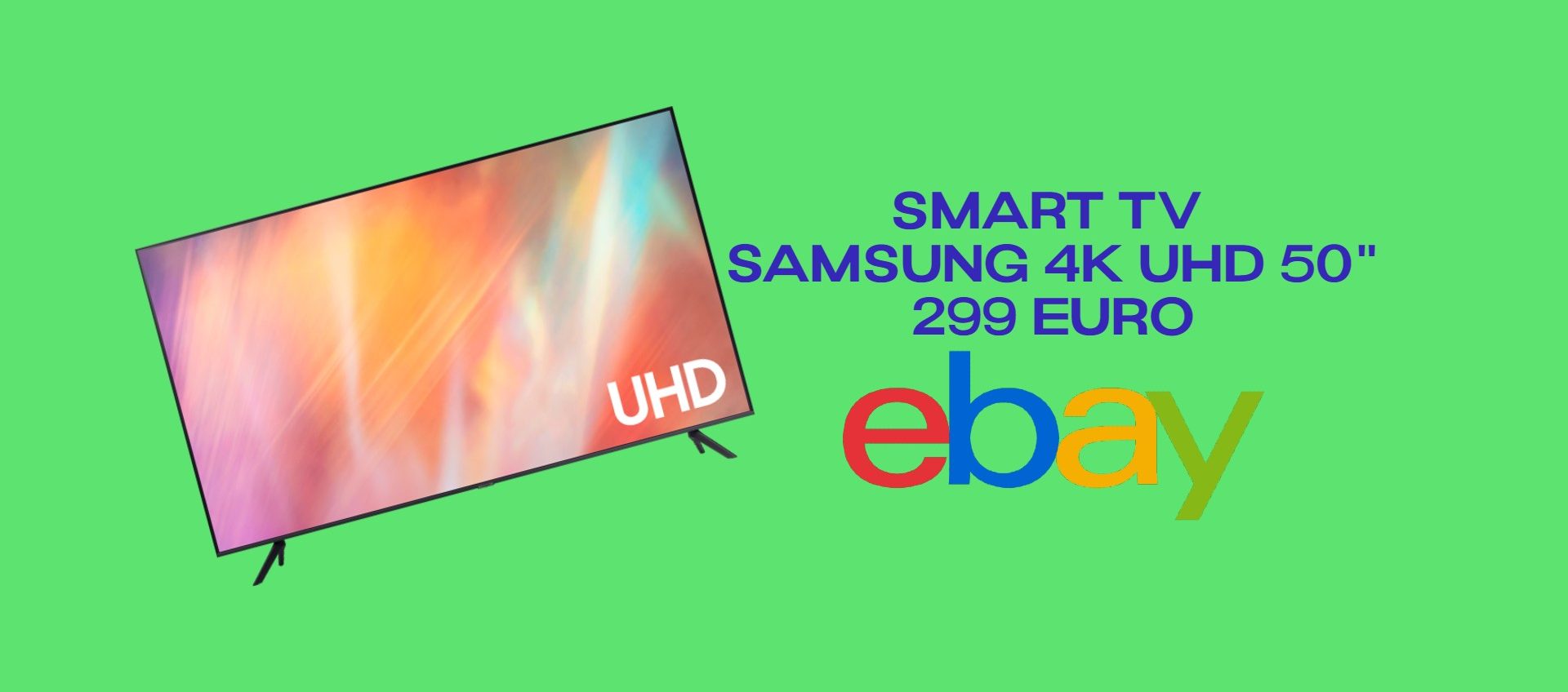 Samsung: SCONTO PAZZESCO di oltre 400€ sullo Smart TV Crystal 4K UHD da 50 pollici