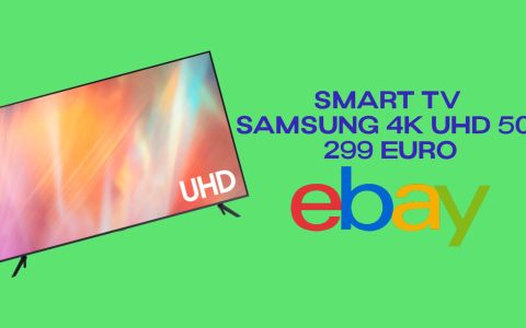 Samsung: SCONTO PAZZESCO di oltre 400€ sullo Smart TV Crystal 4K UHD da 50 pollici