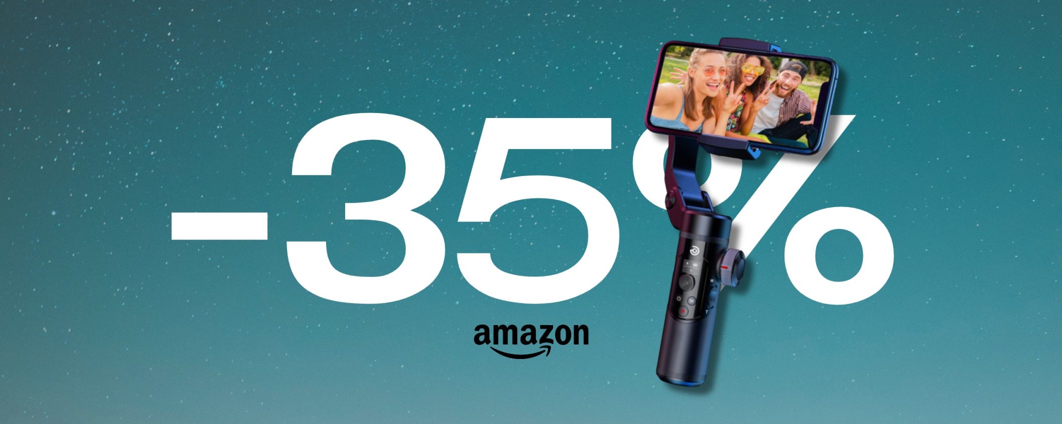 Stabilizzatore Gimbal SCONTATO del 35% su Amazon: da prendere al volo!