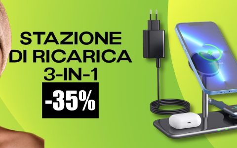 Stazione di ricarica 3-in-1 per tutto il tuo ecosistema Apple in OFFERTA (-36%)