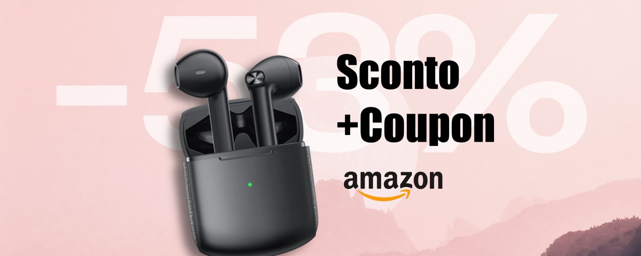 Auricolari wireless IPX5 compatibili iOS: SCONTO + COUPON