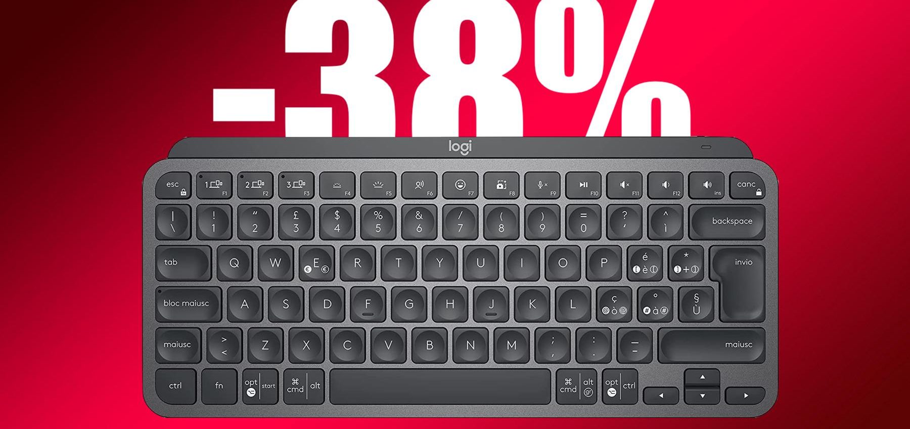 Logitech MX Keys Mini: con lo SCONTO del 38% è ancora più bella