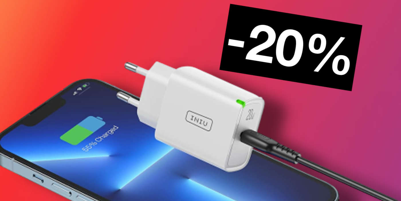 Caricabatterie USB-C 20W REGALATO sconto 29%