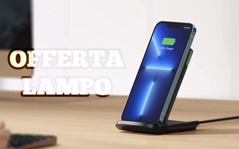 Caricabatterie wireless 15W in OFFERTA: solo 13€ con Coupon