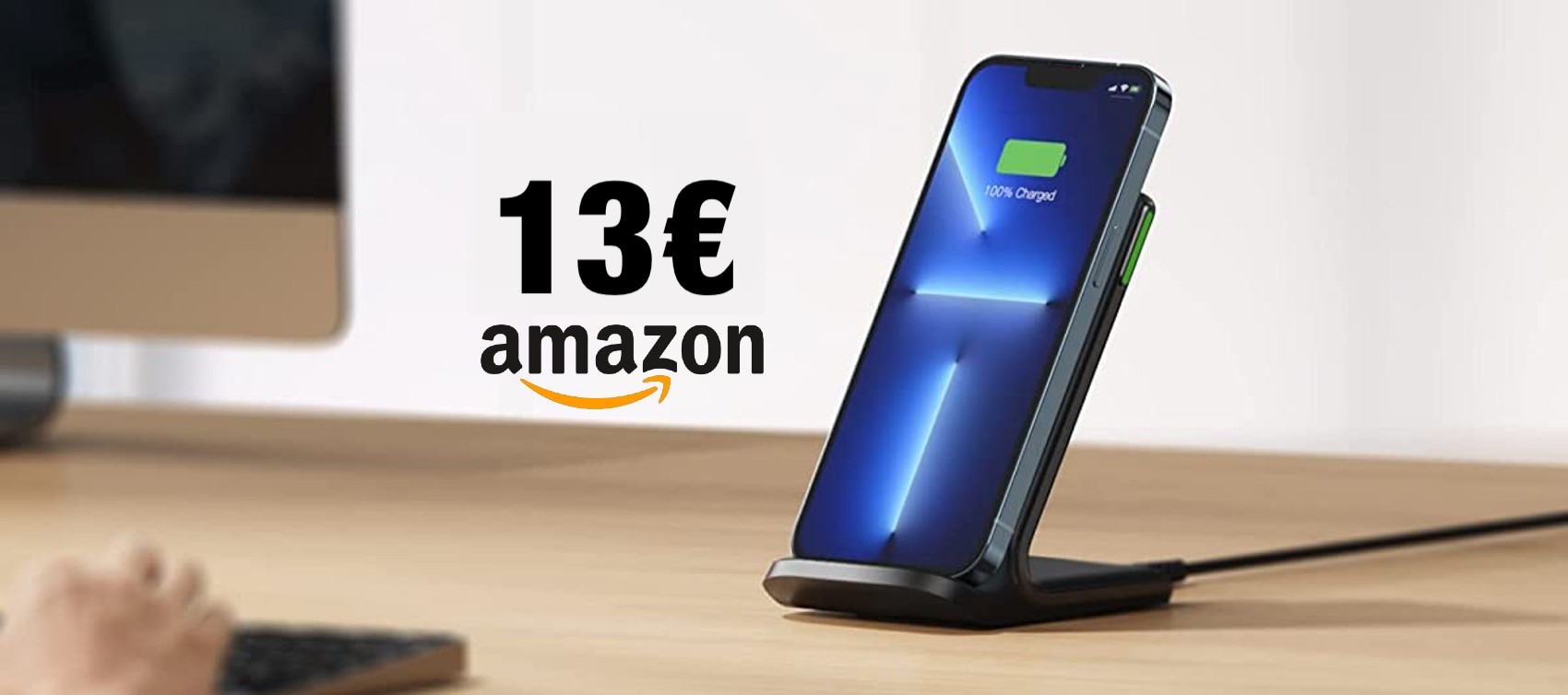 Caricabatterie wireless 15W: solo 13€ con SCONTO e COUPON