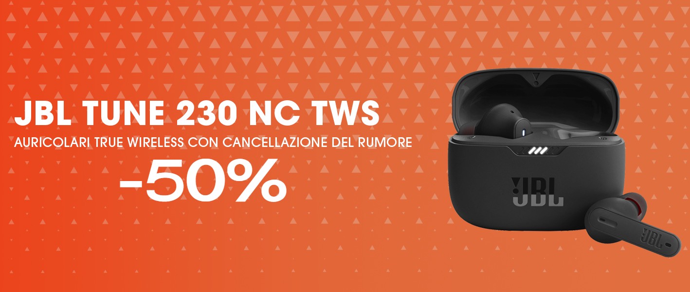 JBL Tune 230NC: SCONTO Amazon 41% sugli auricolari true wireless