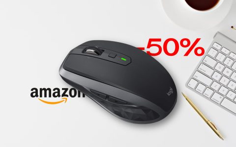 Mouse Logitech Anywhere 2S: FUORI TUTTO AMAZON, sconto 50%