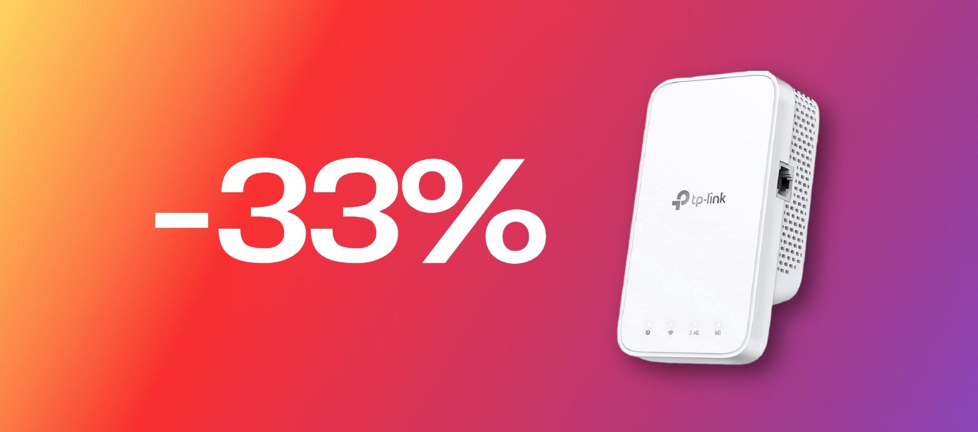 Ripetitore Wi-Fi TP-Link: SCONTO del 33% e via problemi di connessione