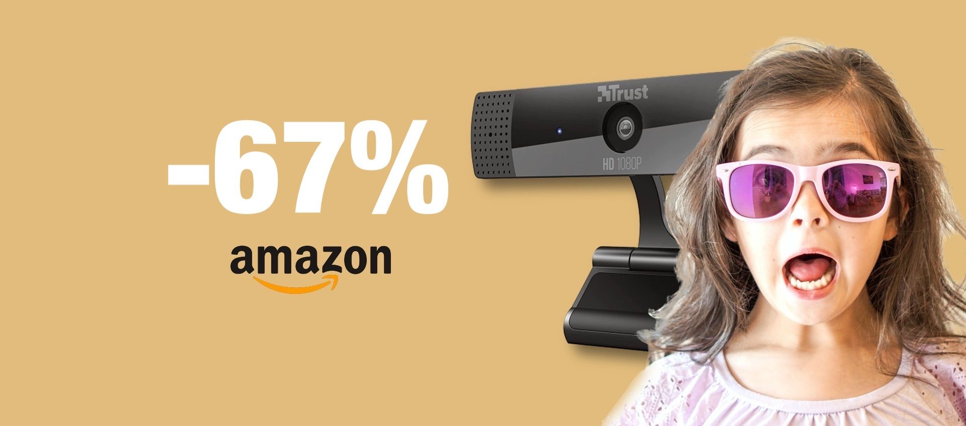 Webcam FHD Trust con microfono: SOTTOCOSTO Amazon (-67%)