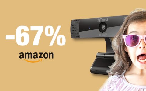 Webcam FHD Trust con microfono: SOTTOCOSTO Amazon (-67%)