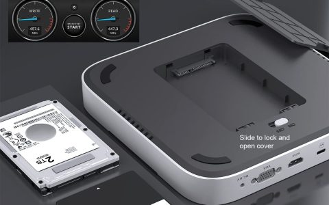 Dock per Mac mini con alloggiamento SSD/HD: espansione TOTALE