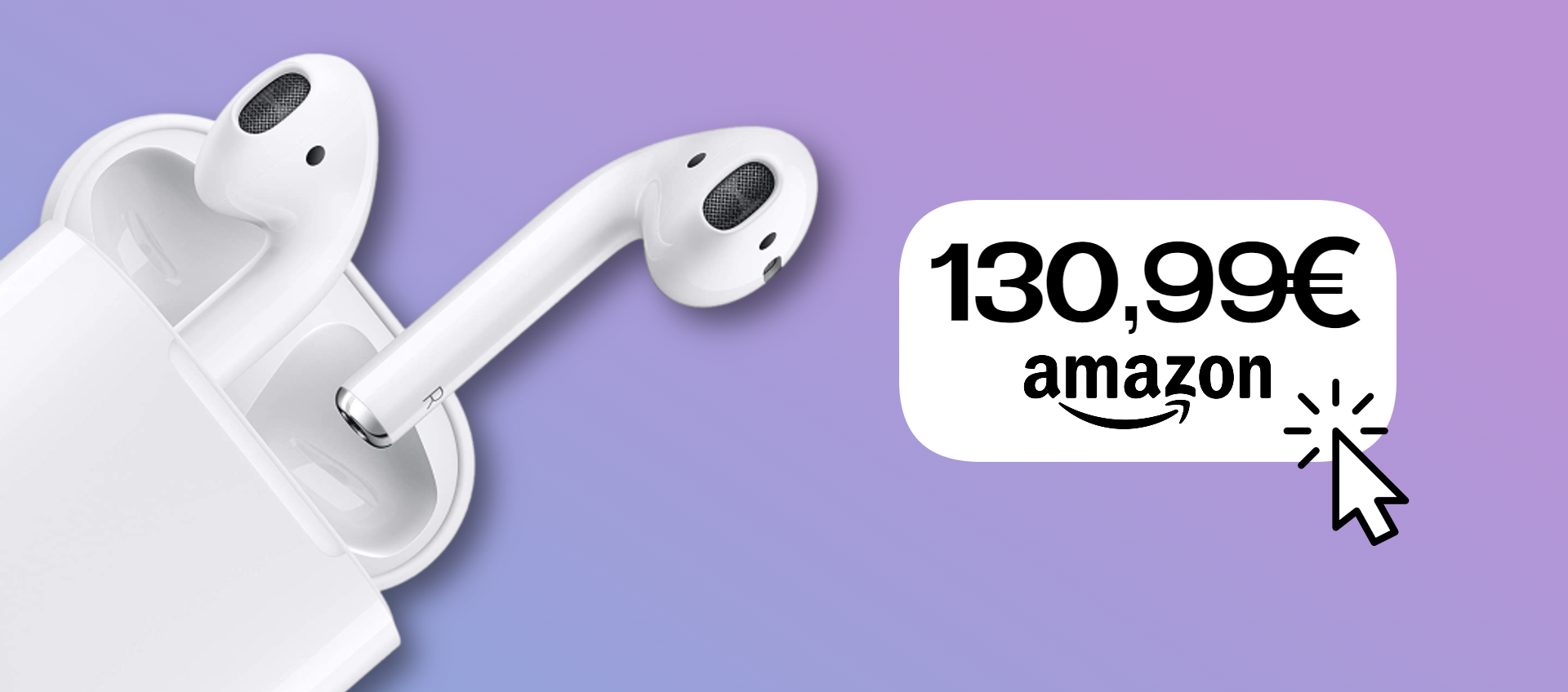 AirPods 2ª gen in OFFERTA su Amazon: solo 130€ per gli auricolari wireless di Apple