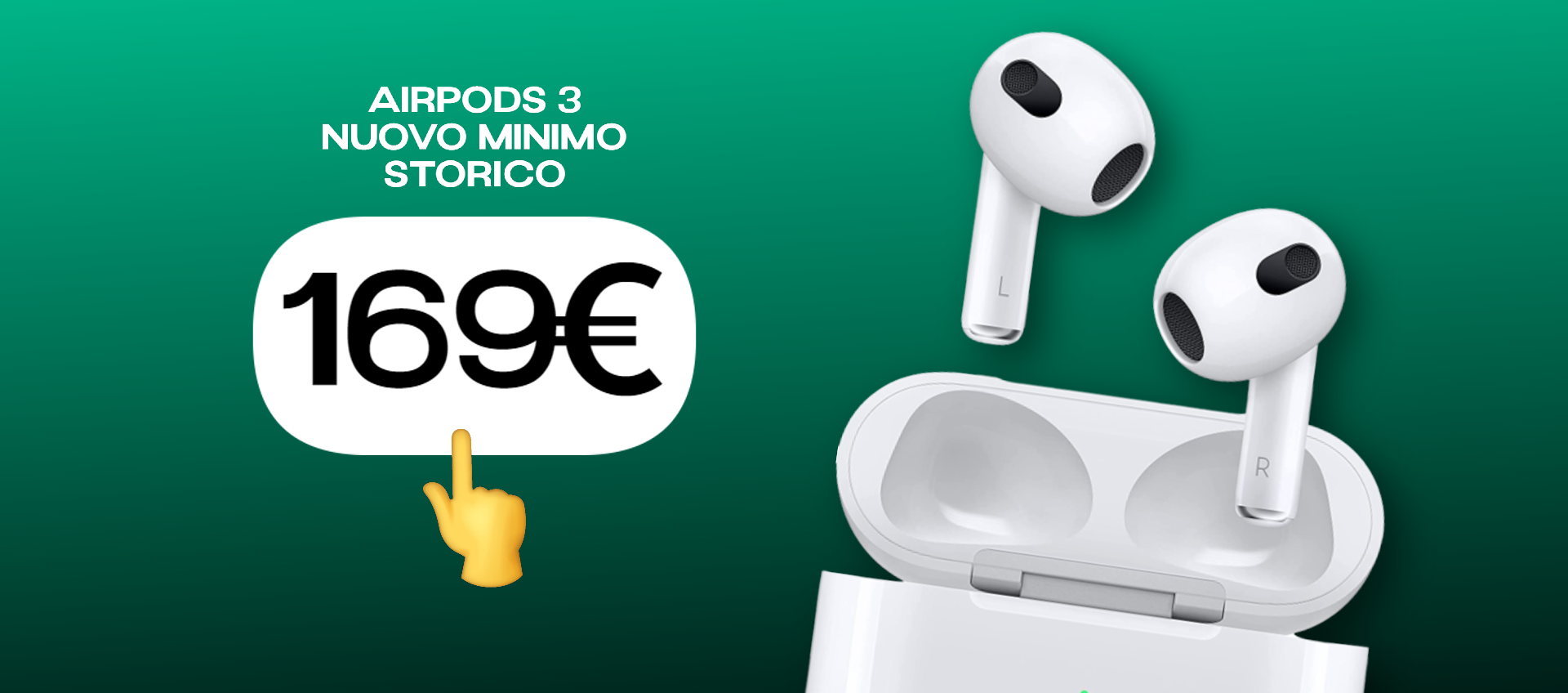 AirPods 3ª generazione: è impossibile resistere al nuovo minimo storico (-19%)